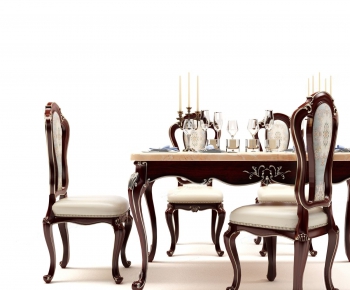 European Style Dining Table And Chairs-ID:530741592