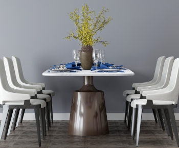 New Chinese Style Dining Table And Chairs-ID:691364937