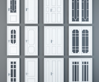 Simple European Style Solid Wood Door-ID:603214422