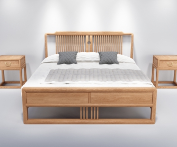 New Chinese Style Double Bed-ID:141741277