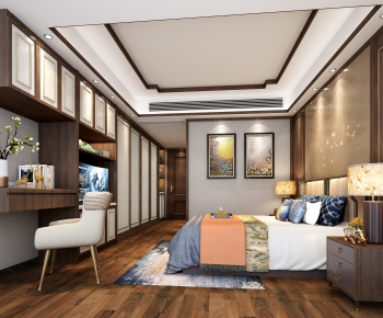 New Chinese Style Bedroom-ID:890451311