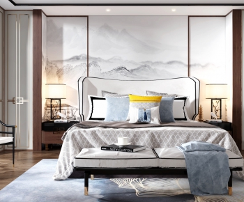 New Chinese Style Bedroom-ID:110738295