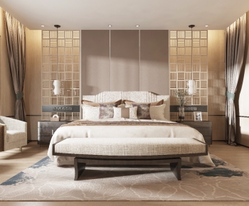 New Chinese Style Bedroom-ID:858697114