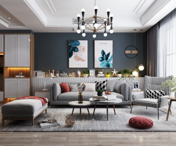 Nordic Style A Living Room-ID:341452397