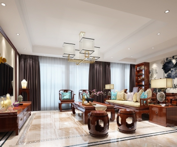Chinese Style A Living Room-ID:834050454