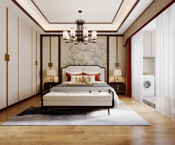 New Chinese Style Bedroom-ID:889183549