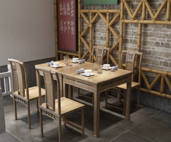 新中式餐桌椅-ID:281338126