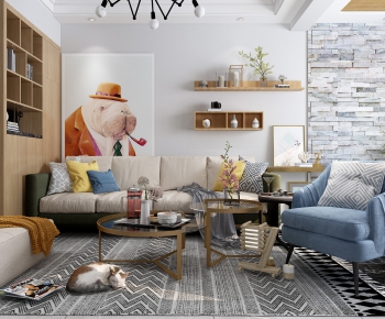 Nordic Style A Living Room-ID:759366164