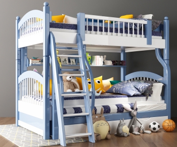 Simple European Style Bunk Bed-ID:906719722