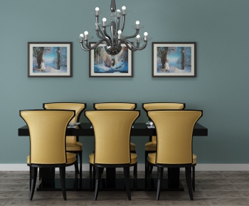 American Style Dining Table And Chairs-ID:916504793