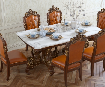 European Style Dining Table And Chairs-ID:700856689