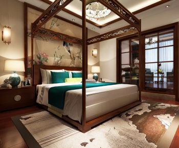 New Chinese Style Bedroom-ID:889718632