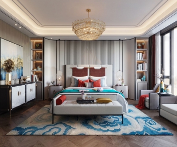 New Chinese Style Bedroom-ID:982325232