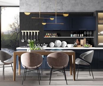 Nordic Style Dining Table And Chairs-ID:212501935