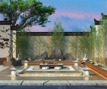 New Chinese Style Courtyard/landscape-ID:758950334