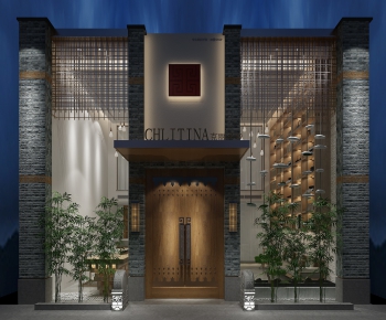 New Chinese Style Facade Element-ID:190238455