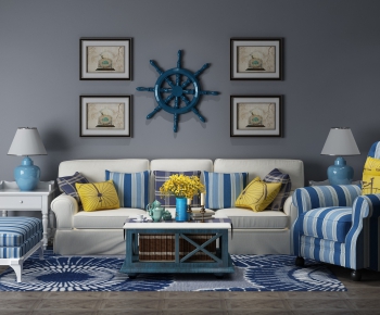 Mediterranean Style Sofa Combination-ID:284477271