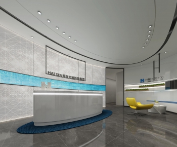 Modern Office Reception Desk-ID:961365336