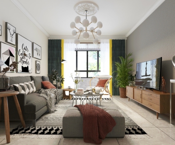 Nordic Style A Living Room-ID:290314346