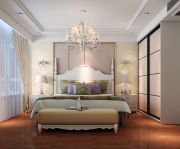 Simple European Style Bedroom-ID:571882542