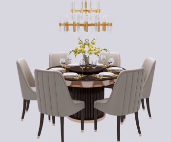 New Chinese Style Dining Table And Chairs-ID:310195241