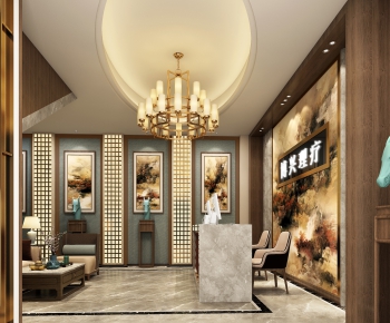 New Chinese Style Hotel Space-ID:744860752