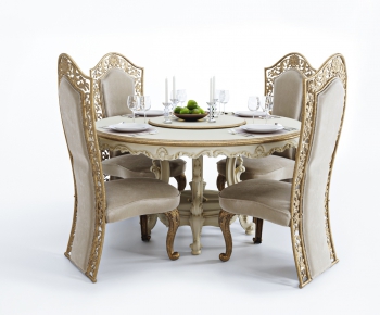 European Style Dining Table And Chairs-ID:324427742