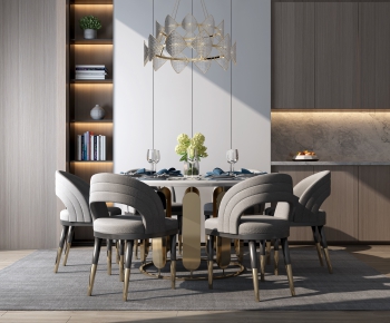 Modern Dining Table And Chairs-ID:984024281
