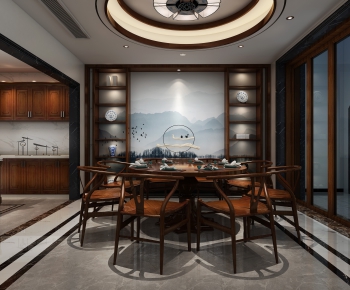 New Chinese Style Dining Room-ID:996356436