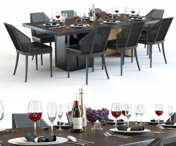 Modern Dining Table And Chairs-ID:747029279