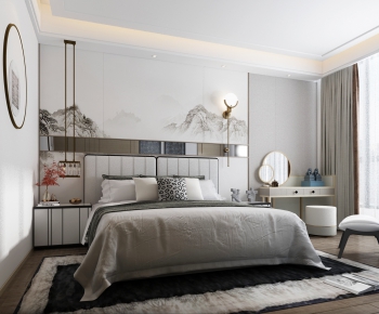 New Chinese Style Bedroom-ID:939232676