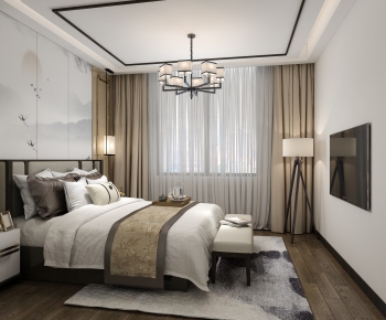 New Chinese Style Bedroom-ID:804459434