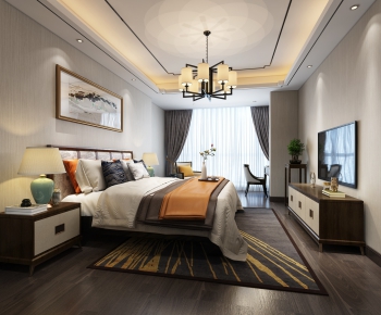 New Chinese Style Bedroom-ID:791865323
