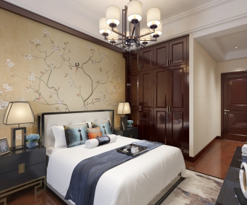 New Chinese Style Bedroom-ID:877111875