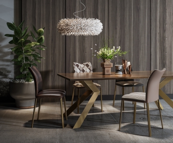 Modern Dining Table And Chairs-ID:379656194