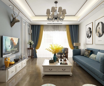 American Style A Living Room-ID:709917345