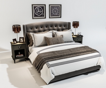 Modern Double Bed-ID:949570511