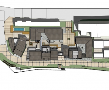 Modern Architectural Bird's-eye View Planning-ID:651327449