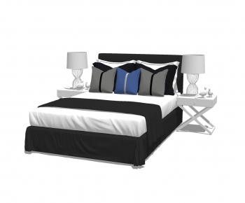 Modern Double Bed-ID:836270145