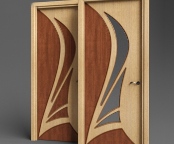 Modern Solid Wood Door-ID:738645965