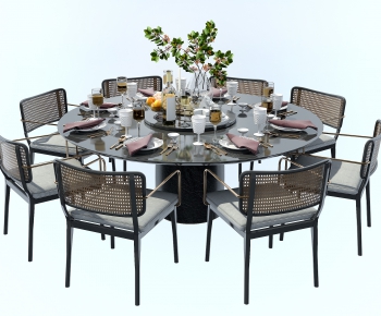 Post Modern Style Dining Table And Chairs-ID:660727391