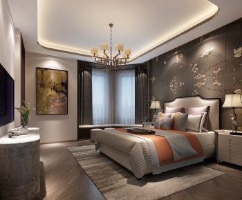 New Chinese Style Bedroom-ID:762374787