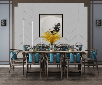 New Chinese Style Dining Table And Chairs-ID:867014731
