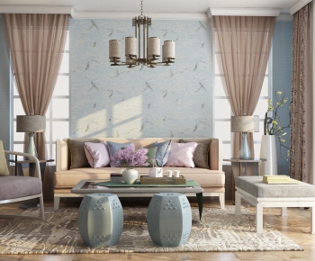 New Chinese Style Sofa Combination-ID:511389724