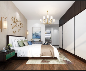 New Chinese Style Bedroom-ID:350713314