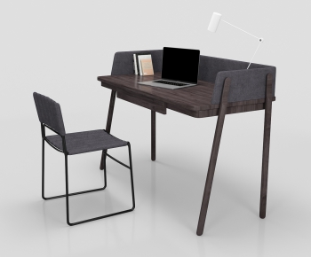 Modern Computer Desk And Chair-ID:458018194