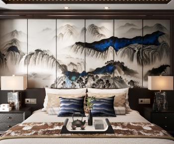 New Chinese Style Bedroom-ID:686709572