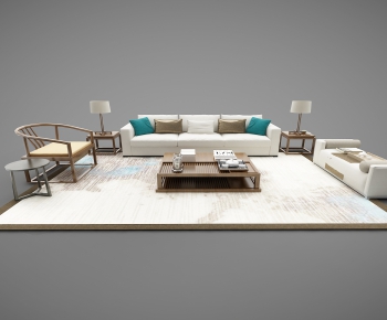 New Chinese Style Sofa Combination-ID:928524483