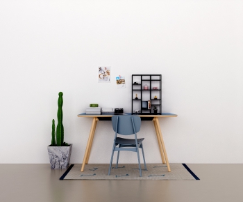 Modern Computer Desk And Chair-ID:645405597