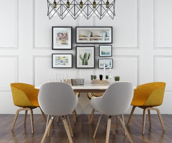 Nordic Style Dining Table And Chairs-ID:209401172